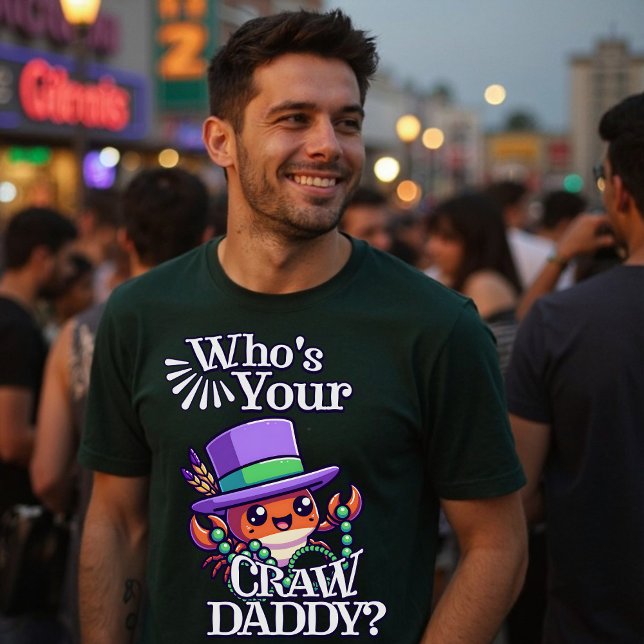 Camiseta Quem é o seu Crawdaddy Engraçado Mardi Gras Fat Te (Who's Your Crawdaddy Funny Mardi Gras Fat Tuesday T-Shirt)