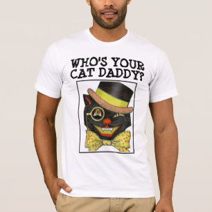 Camiseta QUEM É O SEU PAI DE GATO? T-shirts de PAI CAT