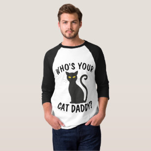 Camiseta QUEM É O SEU PAI DE GATO? T-shirts Engraçadas