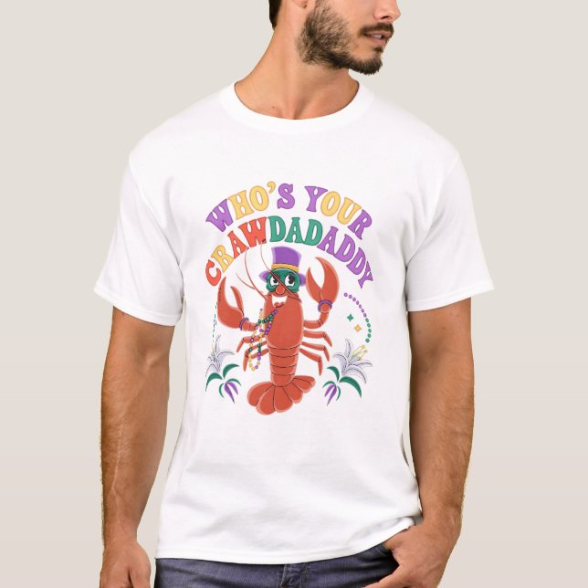 Camiseta Quem é que o teu Crawaddy Crawfish Miçanga (Frente)