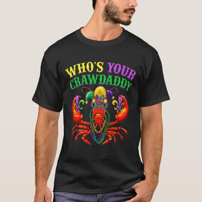 Camiseta Quem É Seu Crawdaddy Lagostim Jester Contas Piada  (Frente)