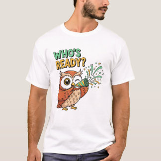 Camiseta Quem Está Pronto? – Edição de Natal Party Owl