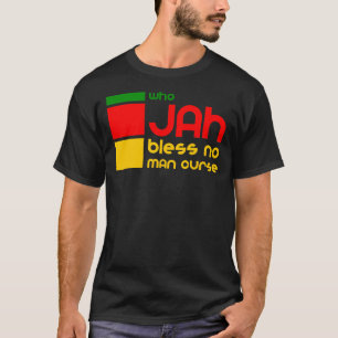 Camiseta Quem Jah não abençoa nenhuma praga do homem - bo