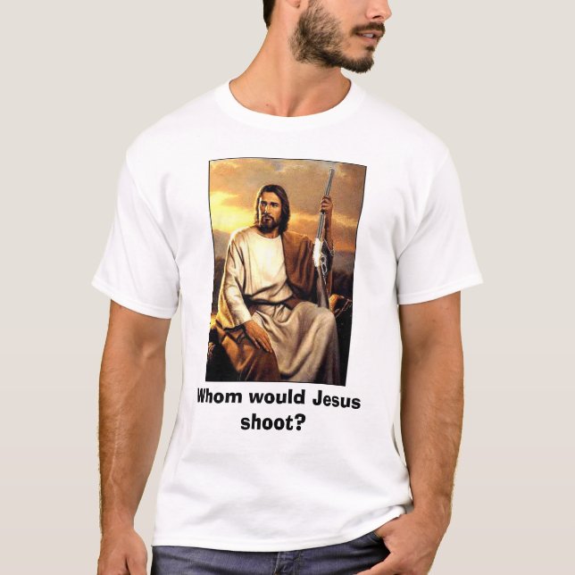 Camiseta Quem Jesus dispararia? (Frente)