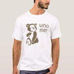 Camiseta Quem mim o t-shirt dos homens da ilustração do<br><div class="desc">Quem eu o t-shirt dos homens da ilustração do urso de ursinho este desenho bonito e adorável da ilustração do urso é customizável. Você pode adicionar seu próprio texto usando "personaliza" o botão.</div>