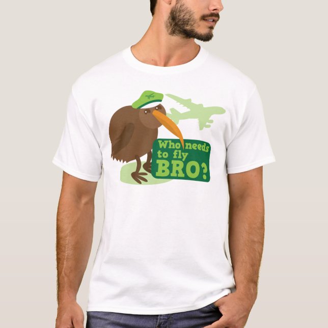 Camiseta Quem precisa de voar o bro? humor do pássaro do (Frente)