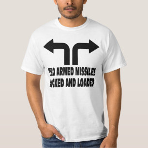 Camiseta Quem precisa mísseis armados withTwo das armas