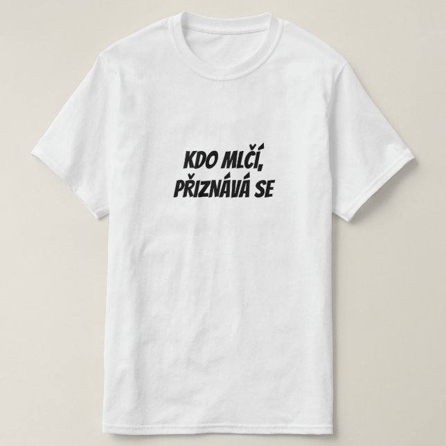 Camiseta Quem se cala, admite sua culpa. (Frente do Design)