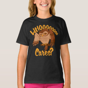 Camiseta Quem Se Importa Desenho de Coruja de Cartoon Diver