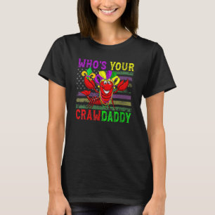 Camiseta Quem Seu Crawaddy Crawfish A Bandeira Americana Ma