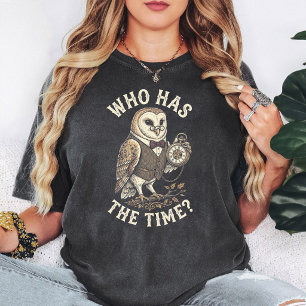 Camiseta Quem Tem A Hora Relógio De Bolso Coruja
