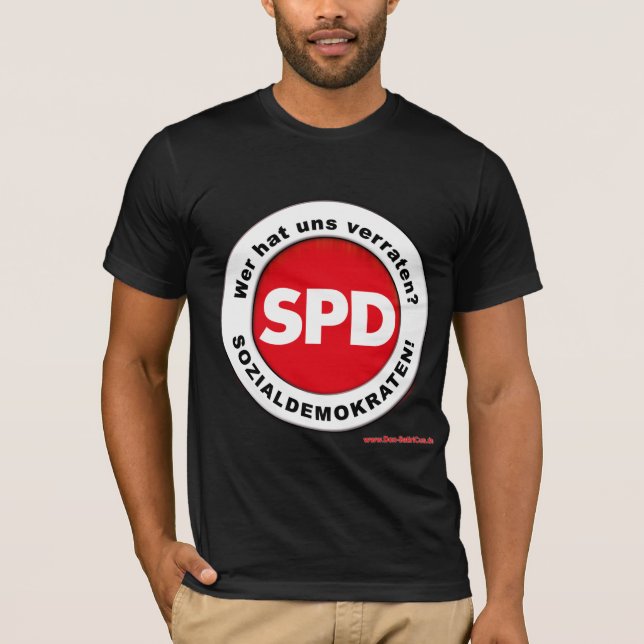Camiseta QUEM tem-nos delatada? Social-democrata SPD Demo- (Frente)