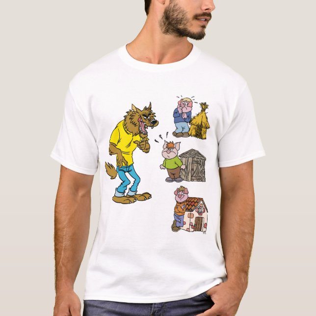 Camiseta Quem teme o lobo grande da intimidação? T-shirt (Frente)