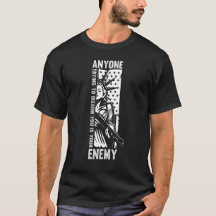 Camiseta Quem Tenta Desarmar-Te É A Tua Inimigo Senhora Lib