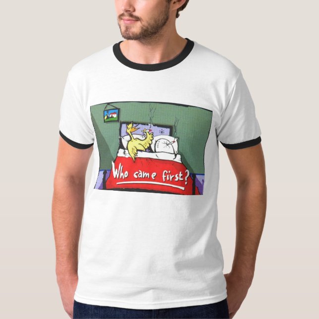 Camiseta Quem veio primeiramente? (Frente)
