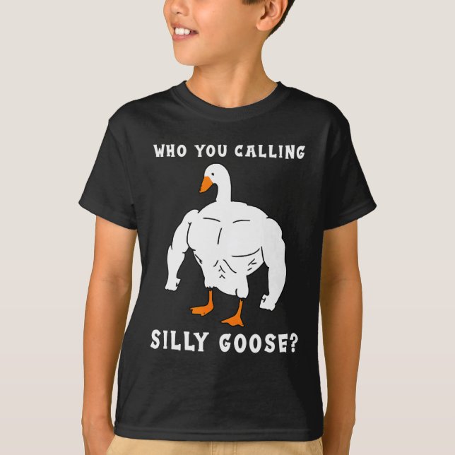 Camiseta Quem Você Chama De Bobo Goose Funny Gym Meme (Frente)