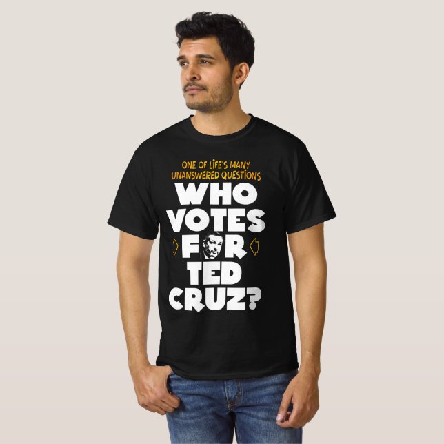 Camiseta Quem vota para Ted? (Frente Completa)