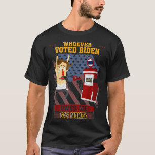 Camiseta Quem Votou Biden Me Deve Engraçado Tet 