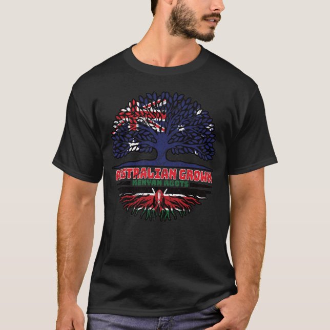 Camiseta Quênia, Austrália Australiana, Bandeira das Raízes (Frente)
