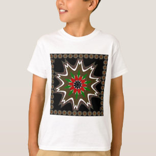 Camiseta Quênia Café castanho bordado design