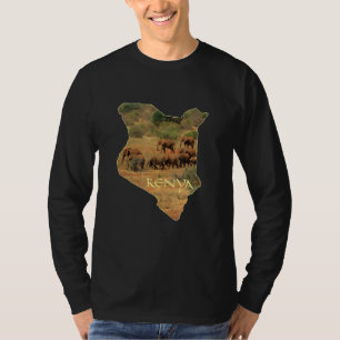 Camiseta Quênia com elefantes na África