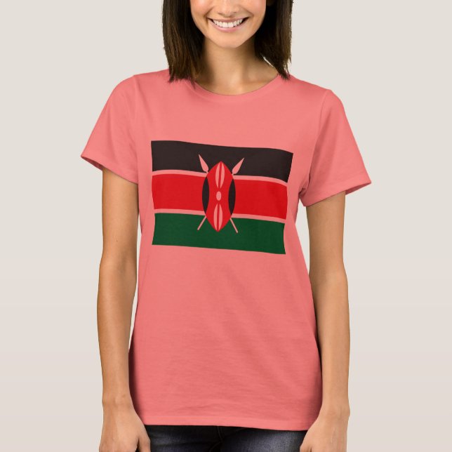 Camiseta Quênia Flag T-shirt (Frente)