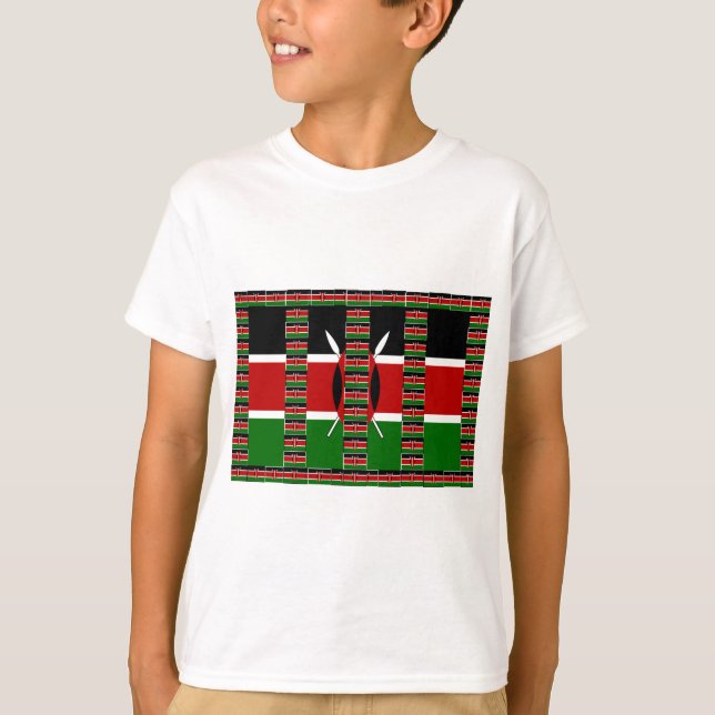 Camiseta 🇰 🇪 Quênia Mágica: Quadro de Unidade e Orgulho (Frente)