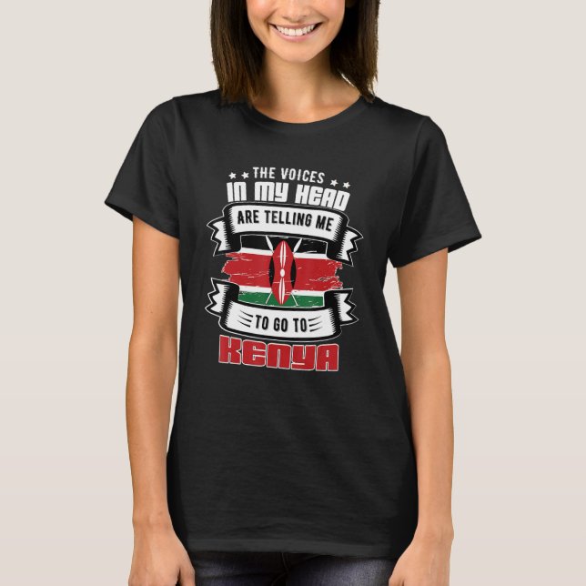 Camiseta Quênia na minha cabeça (Frente)