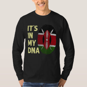 Camiseta Quênia Na Minha Equipe De Bandeiras Do Quênia No D