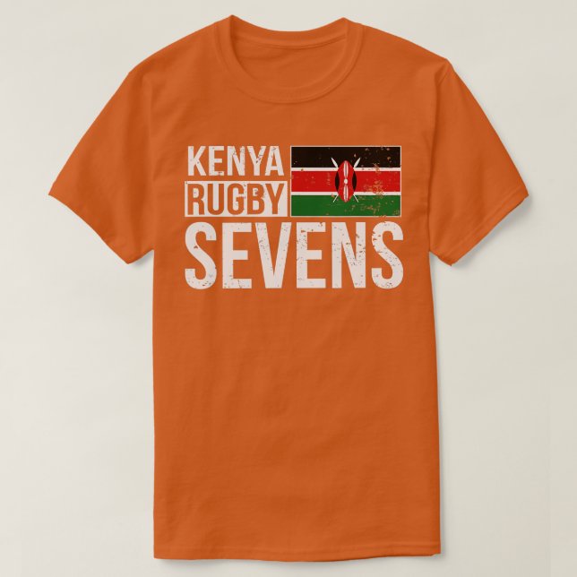 Camiseta Quênia Rugby Sevens 7s Orgulhosos Fãs Da África Qu (Frente do Design)