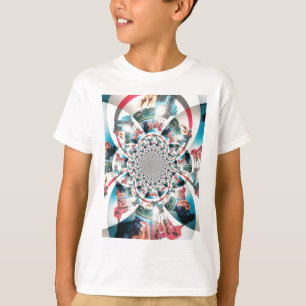 Camiseta Quênia Tapeçaria Caleidoscópio Impressão de Arte