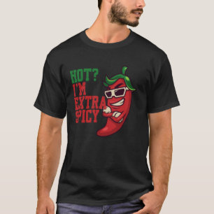 Camiseta Quente Estou Extra Picante Pimenta Especiarias Com