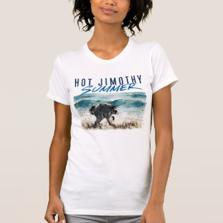 Camiseta Quente Verão Engraçado Jimothy Guaxinim Praia Vint