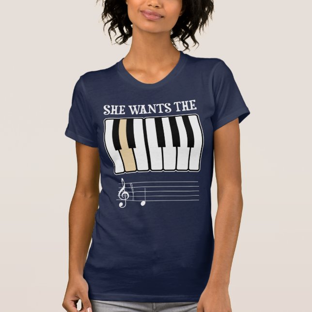 Camiseta Quer a música do piano de D (Frente)