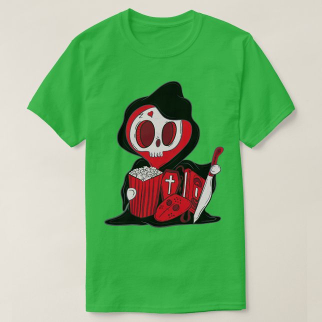 Camiseta Quer assistir filmes de terror (Frente do Design)