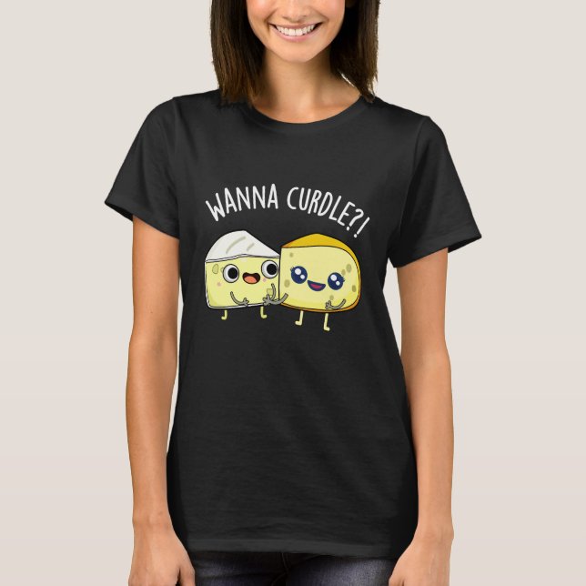 Camiseta Quer Coagular Piadas de Queijo Engraçadas Fundo Es (Frente)