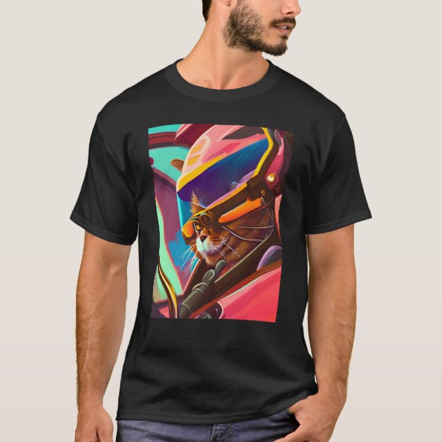 Camiseta Quer Dar uma Volta com o Gato Louco (Frente)