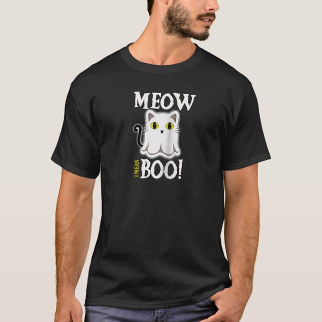 Camiseta Quer Dizer, Dia de as Bruxas engraçado De Boo, Gho (Frente)