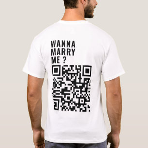 Camiseta Quer Me Casado Um Código QR Personalizado Digitali