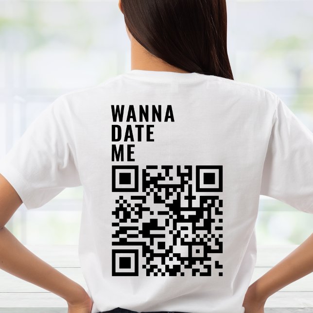 Camiseta Quer Me Encontrar Com O Código QR Personalizado Di (Criador carregado)