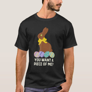 Camiseta Quer Um Pedaço De Mim Páscoa De Coelhinho De Choco