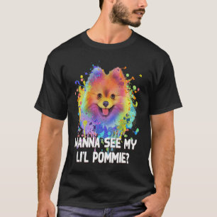 Camiseta Quer Ver Meu Lil Pommie Engraçado Pomeraniano Humo