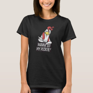 Camiseta Quer ver meu pinto u2013 Fazendeiro de frango engr