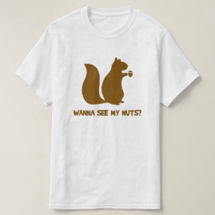 Camiseta Quer ver meus nozes? - Humor engraçado para amante