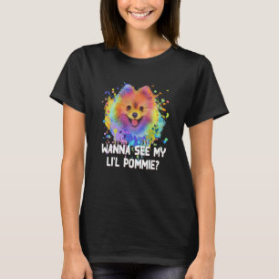 Camiseta Quer Ver Minha Lil Pommie Pomerânia Humor Pom Pom