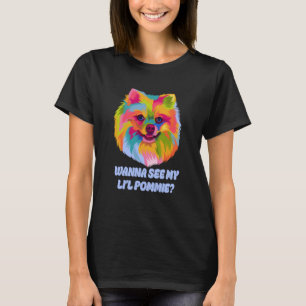 Camiseta Quer Ver Minha Lil Pommie Pomerânia Humor Pom Pom