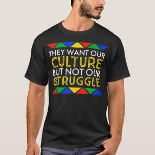 Camiseta Querem A Nossa Cultura, Mas Não A Nossa Luta Preta