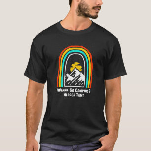 Camiseta Querem Acampar Alpaca Tent Camp Humor Fr