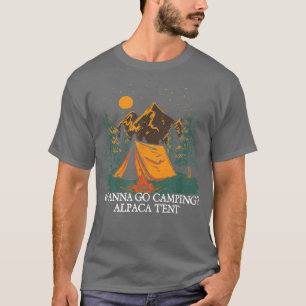 Camiseta Querem Acampar Alpaca Tent Camper Engraçado Hum