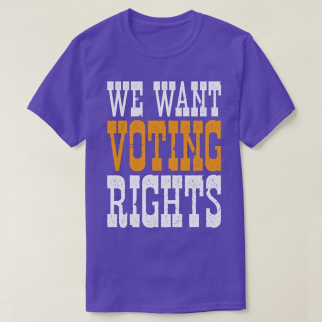 Camiseta Queremos Direitos De Voto (Frente do Design)